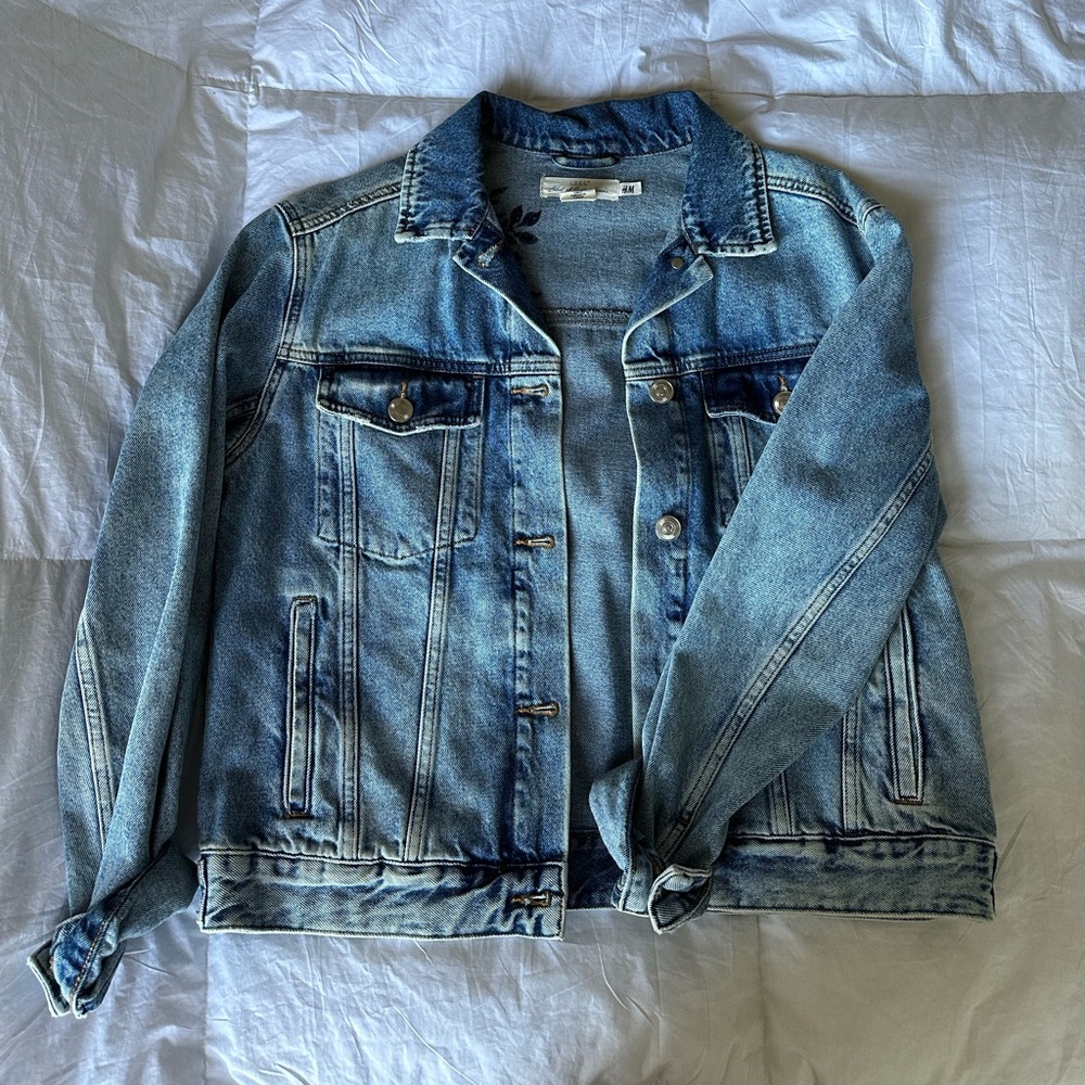 H&M Floral Jean Jacket